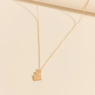 Midad Ghain Letter Necklace in Kufic Script | 18 k Gold 