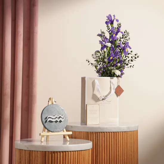 Maisam Qassem Aquarius Art Piece | Charming Flowers