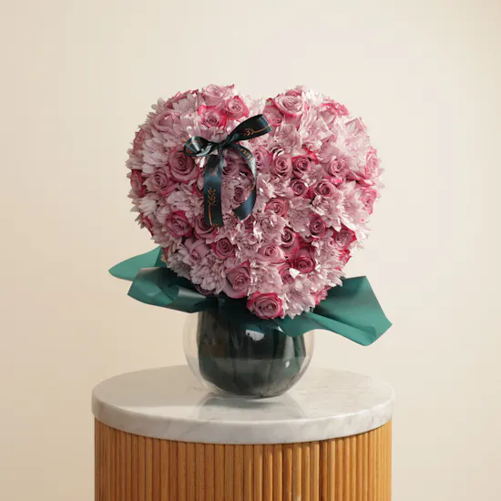 Heart's Desire Flowers Vase