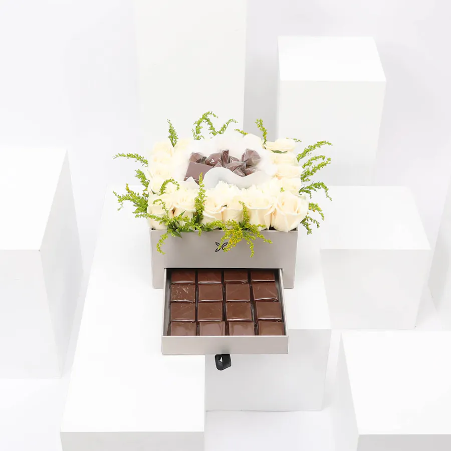 White Rose Box | Chocolates Drawer 2