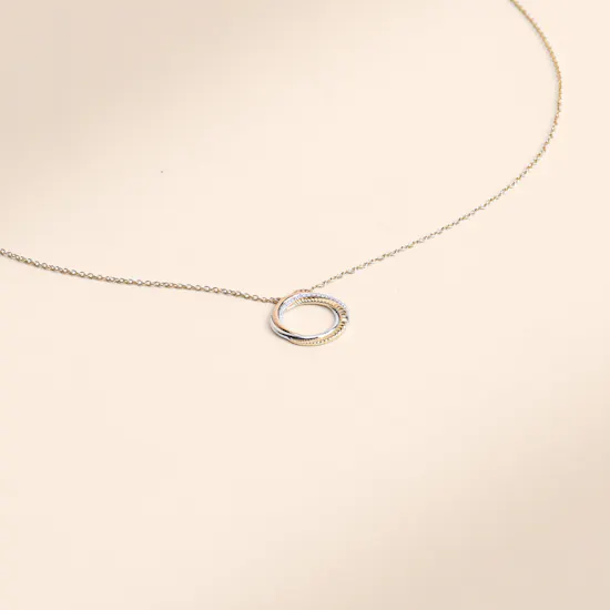 Damas Revolve Trio Gold and Diamonds Women's Necklace