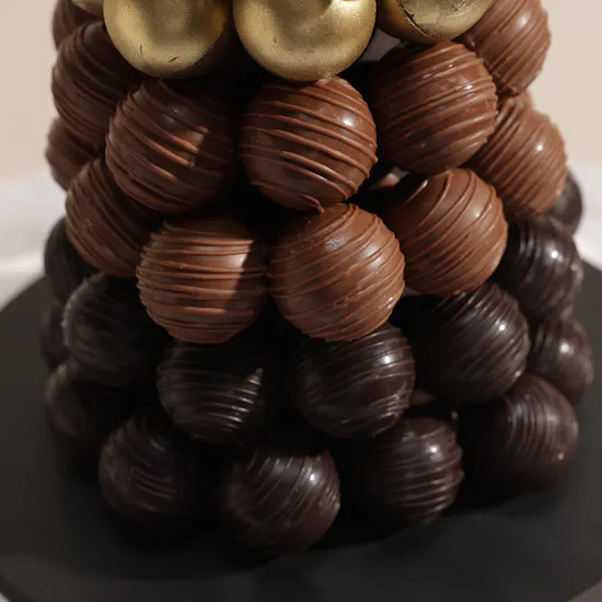 NJD Graduation Chocolate Truffles Tower