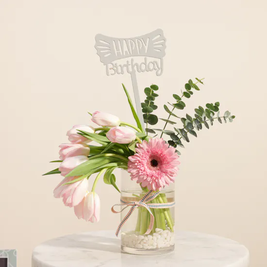 Joyous Hands Spa Gift Voucher | Birthday Flowers Vase