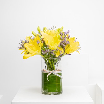 Yellow Lilies Vase