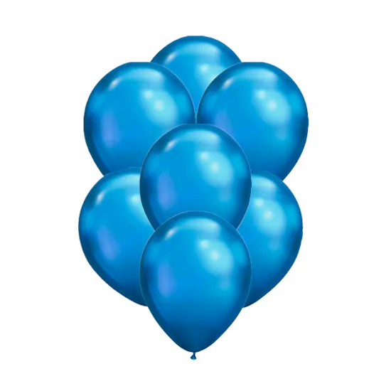 Blue Chrome Balloon Set | 10 Balloons