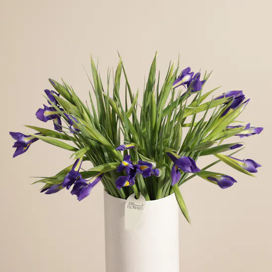Blue Iris Petal Whisper Vase