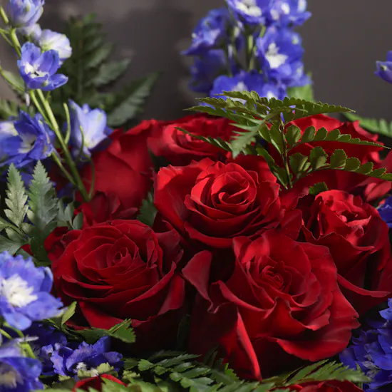 Crimson Whisper Flowers Bouquet
