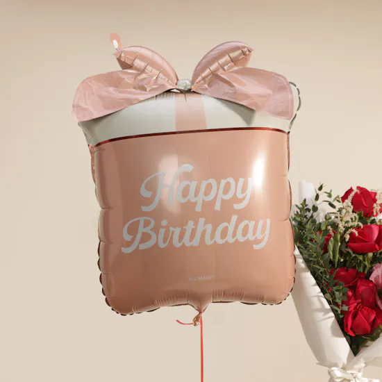 Floward Chocolate Box | Flowers Bouquet and Birthday Balloon