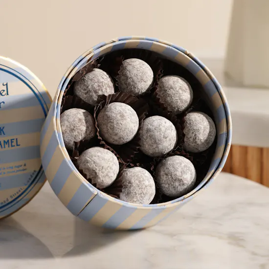 Charbonnel et Walker Milk and Dark Sea Salt Caramel Truffles Box | Fancy Flower Bouquet