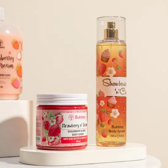 Bubblzz Strawberries N Cream Mood Gift Set