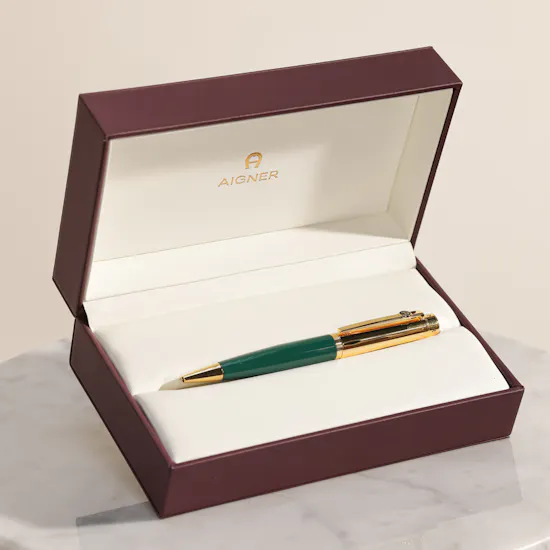 Aigner Fashion Green and Gold Pen