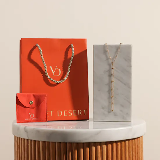 Velvet Desert Gold-Plated Qamar Hand Chain
