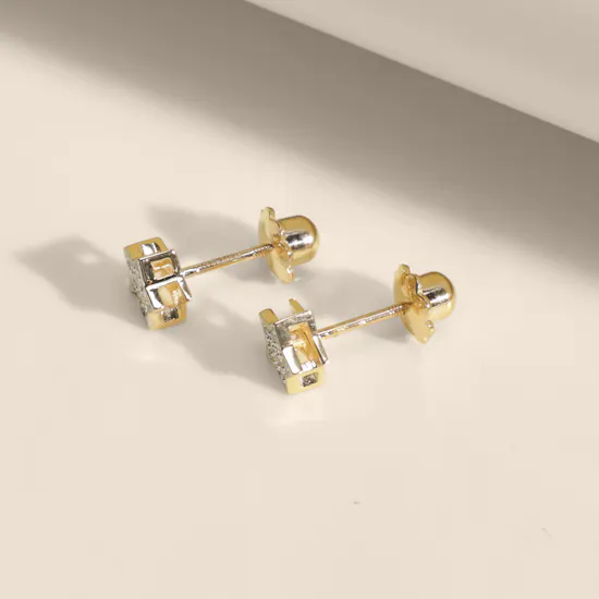 Damas Ara Bambi Star Yellow Gold Diamond Earrings