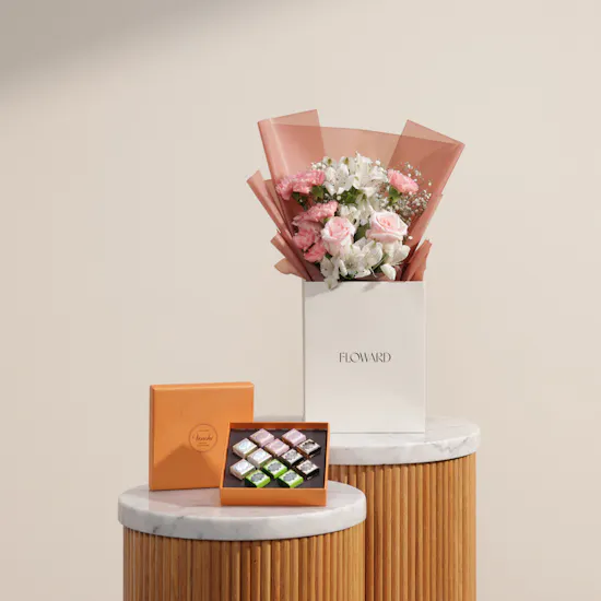 Venchi Murrine Cremino Chocolates Orange Gift Box | Charming Beauty's Flowers