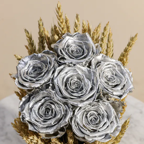 Silver Preserved Roses