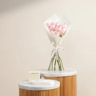 Anne Klein Quartz Stainless Steel Women’s Watch | Graceful Elegance Flowers