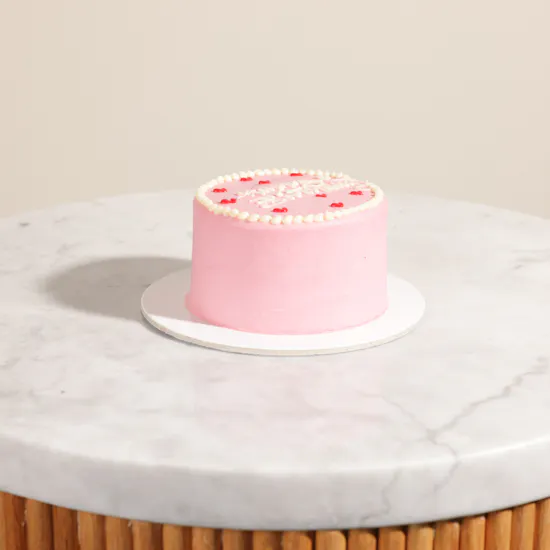 Noon Sweets Happy Birthday Pink Cake | Stunning Flowers