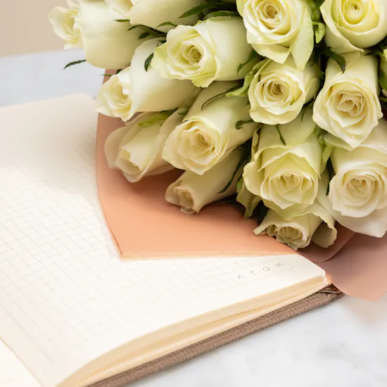 Atom Caramel Pro Notebook | Delight Flowers bouquet
