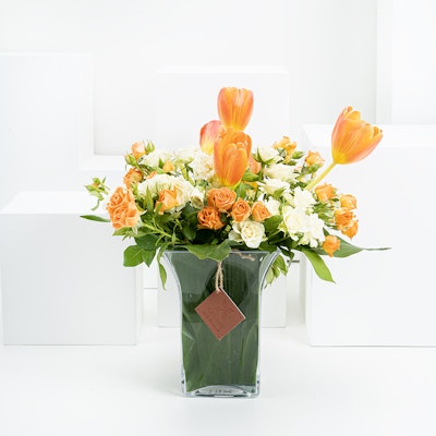 Orange Brilliant | Tulips & Baby Roses