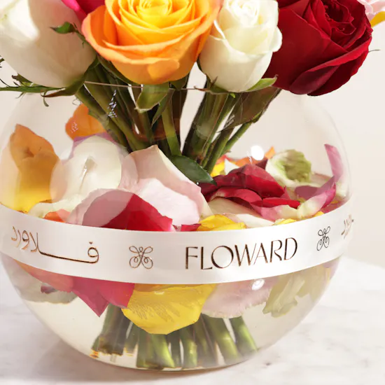 Happy Birthday Mixed Flowers Vase