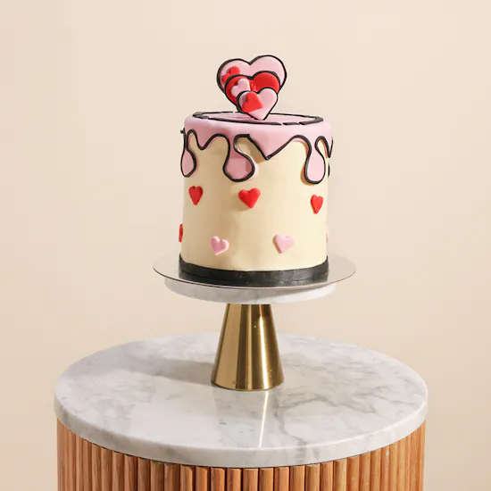 Floward Cartoon Love Cake | Happy Birthday Flowers