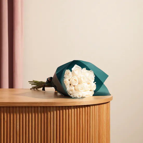 Eternal Grace White Rose Bouquet
