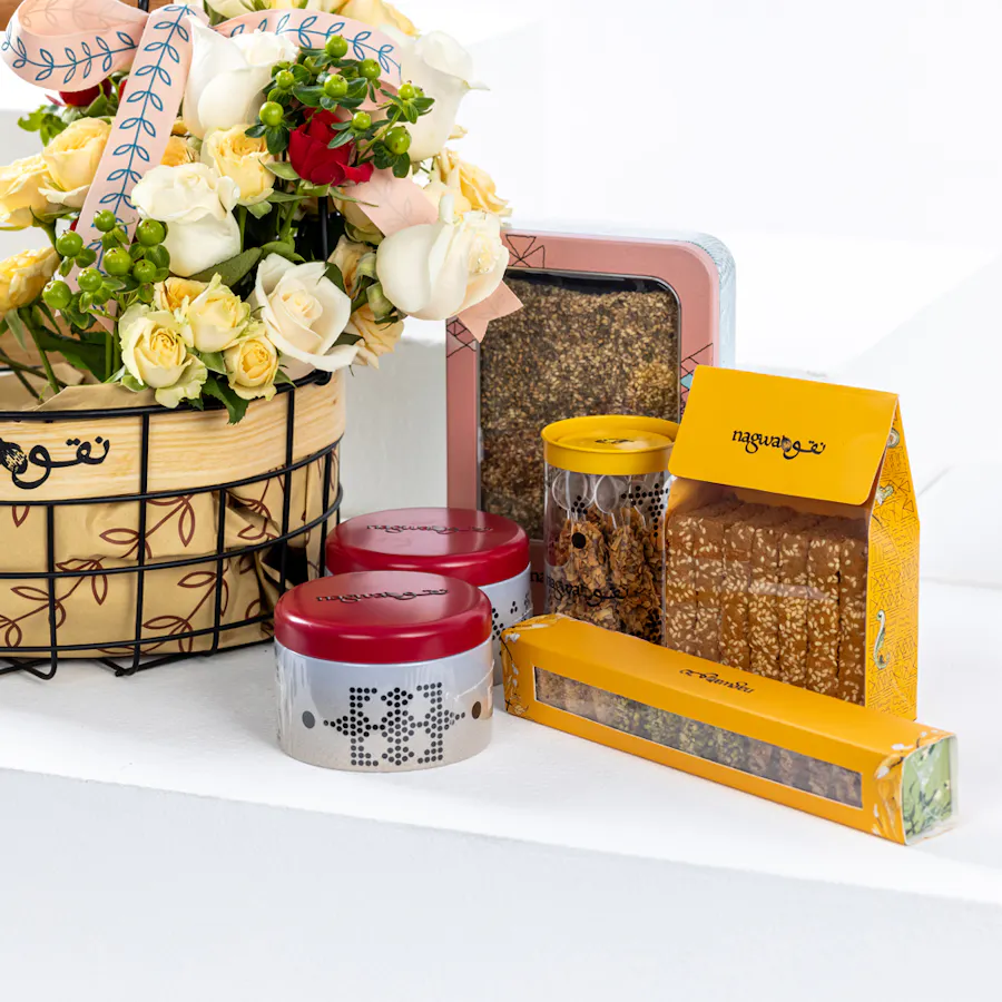 Nagwa Medium Basket | Cheerful Blooms 3