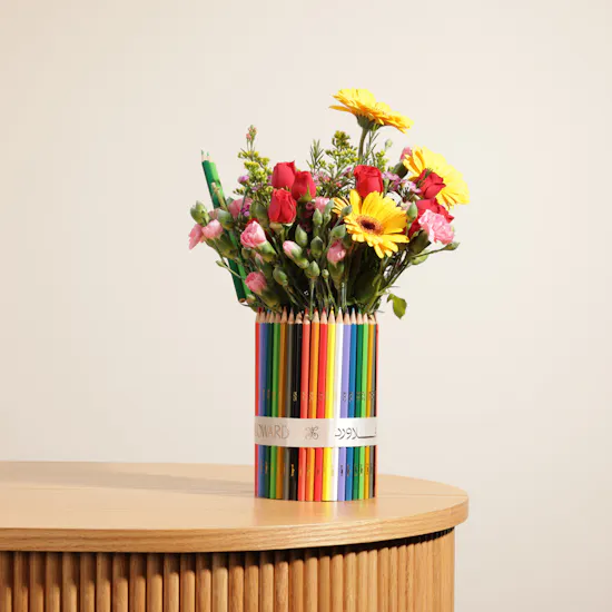 Back to School Flowers Vase