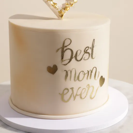 Mister Baker Gold Heart Mum Cake