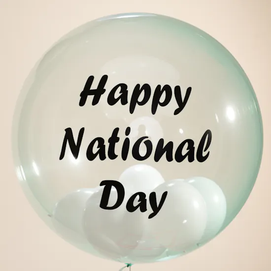 Balloonizer Happy National Day Bubble Balloon