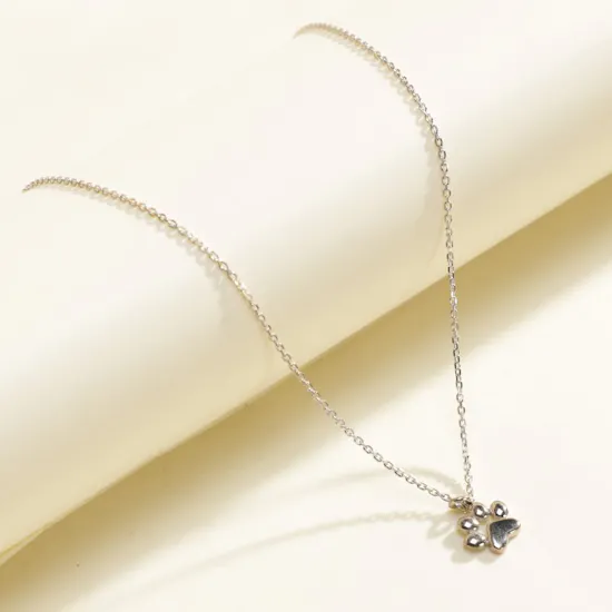 Vega Paw Silver Necklace