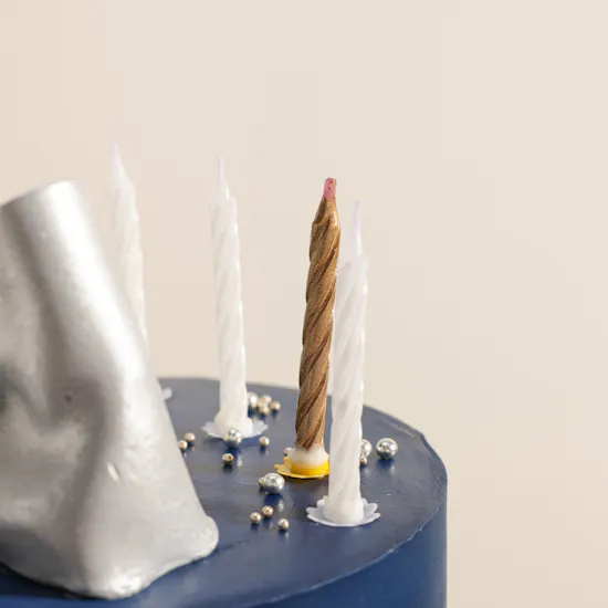 BreadTalk Silver Ribbon Navy Birthday Cake