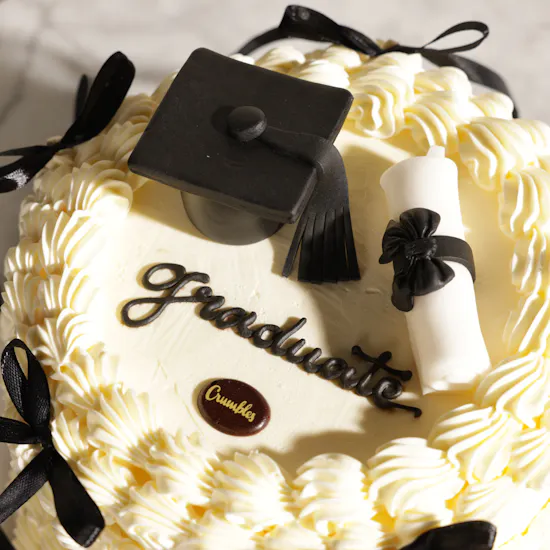 Crumbles Graduate Ribbons Cake | Shinny Flowers