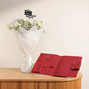 Yellow Event Leather Portfolio | Back to School Blooms Yellow Event Leather Portfolio | Back to School Blooms