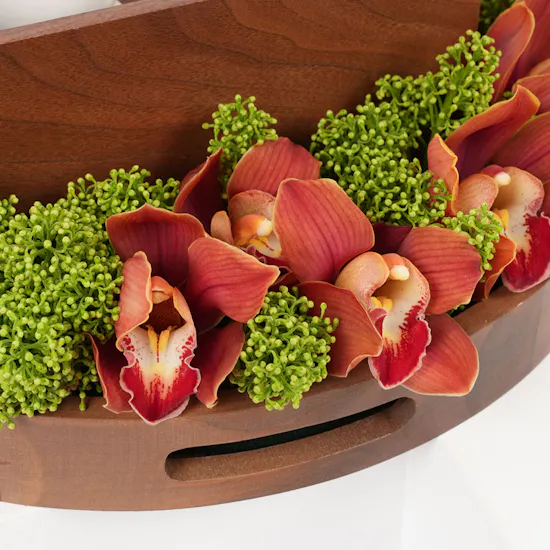 Saudi Artisanal Company Coffee Set | Orange Cymbidium