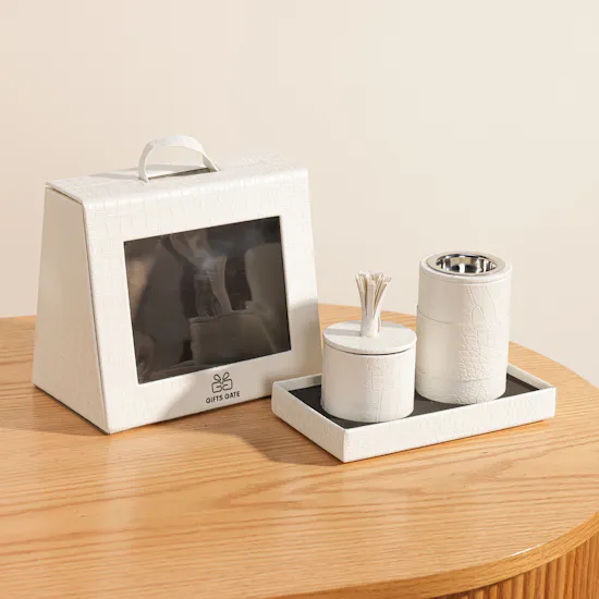 Cascades Mabkhara and Leather Tray Gift Box