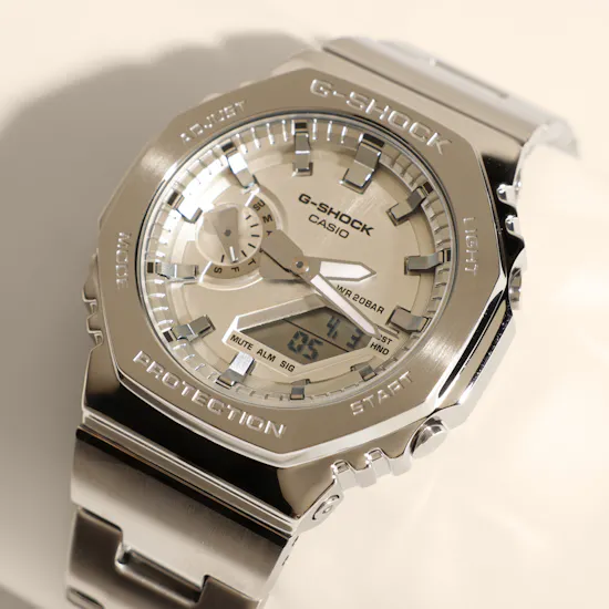 Casio Silver G-Shock G-Steel Watch