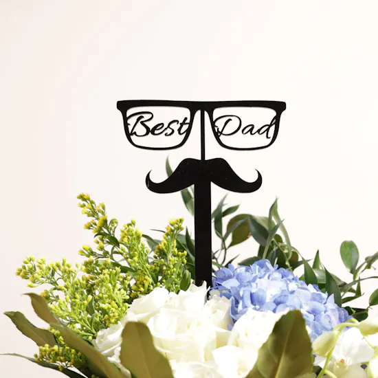Best Dad Flowers Vase
