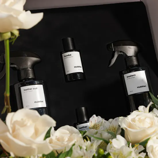 Mubkhar Quadruple Box | White Flowers