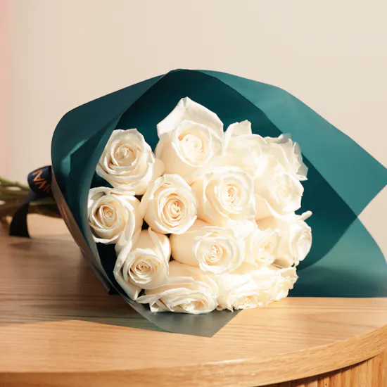 Eternal Grace White Rose Bouquet