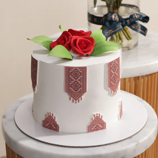 Mister Baker Happy Emirati Women's Day Cake | Proud Moment Flower Vase
