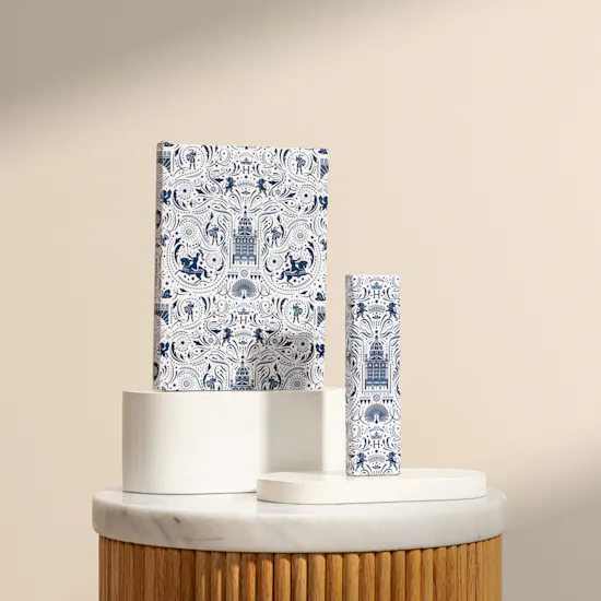 Harrods Royal Blue Notebook and Pen Office Set