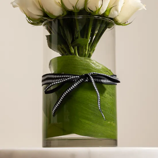 Ivory Elegance Rose Vase