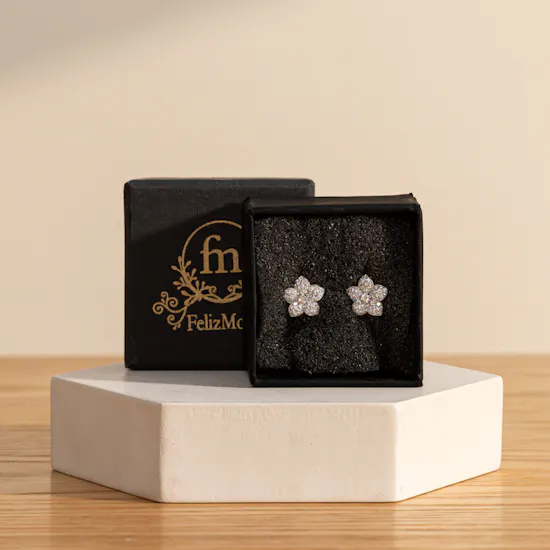 Felizmoda Flowers Silver Earrings