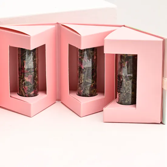 Feel Good Tea Cherry Blossom Tea with Birthday Blooms Vase