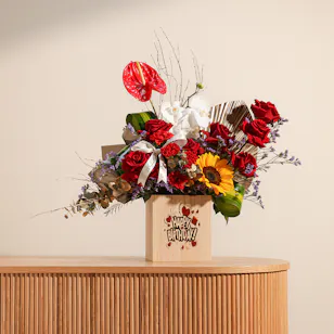 Radiant Birthday Flowers Box