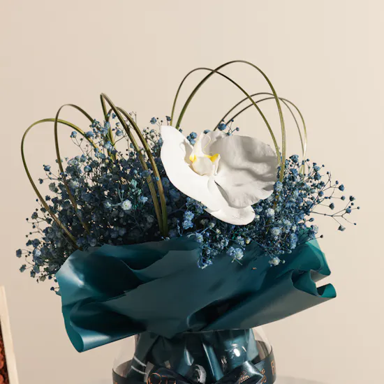 Soucolat Grand Chocolate Collection Wood Tray | Silk Reverie Flower