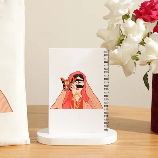 Glossy Touch Omani Women’s Day Notebook and Tote Bag | Hopefully Flowers