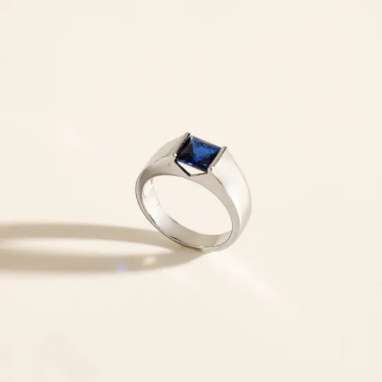 Floward Blue Stone Men's Signet Ring | Size 9