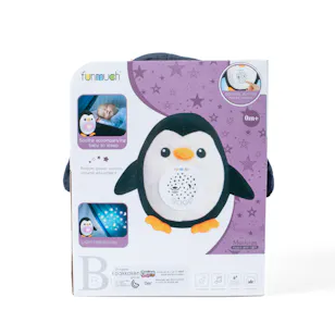 Furry PENGUIN toy with lights and music for kids